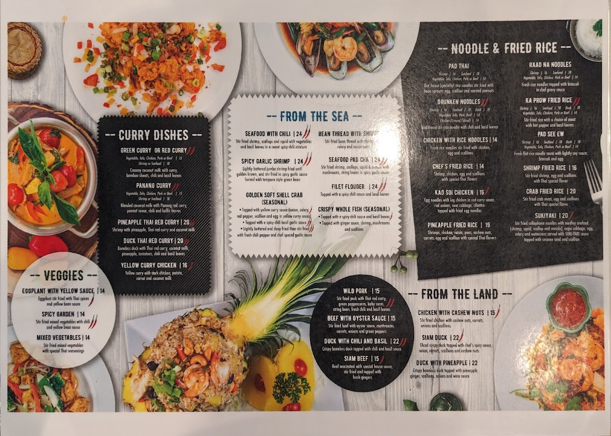 Chao Phra YA Thai Menu - Image 1
